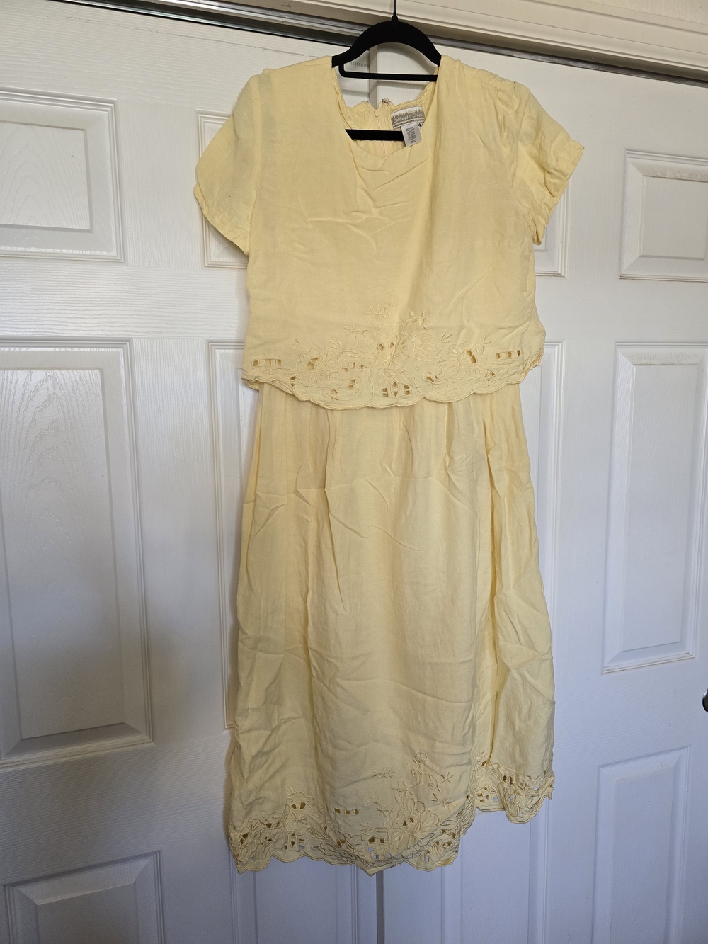 Butter Yellow Embroidered Women’s Dress